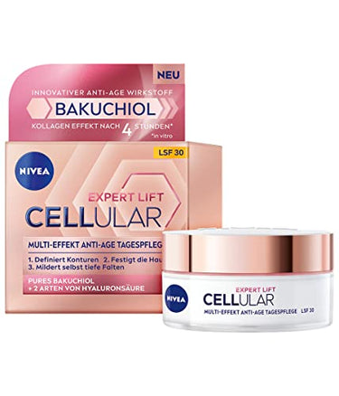 NIVEA Cellular Expert Lift Multi-Effekt Anti-Age Tagespflege, feuchtigkeitsspendende Tagescreme für eine jünger aussehende Haut, Feuchtigkeitscreme mit LSF 30 (50 ml) im Sale